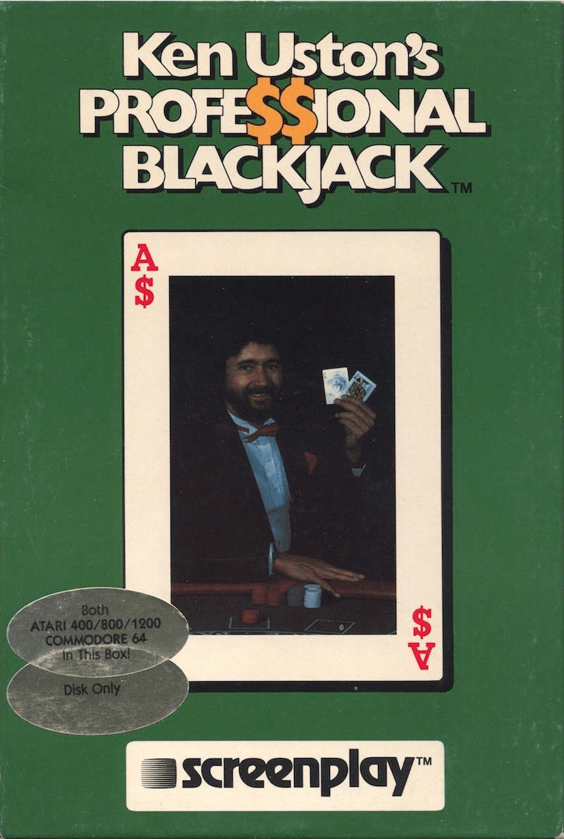 Ken Uston's Professional Blackjack box art for Commodore 64